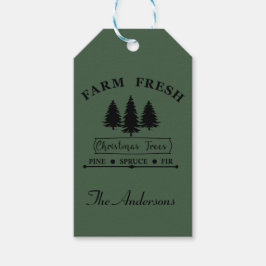 Etiqueta Para Presente Árvores de Natal frescas da fazenda