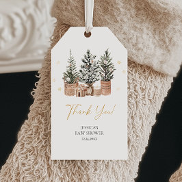 Etiqueta Para Presente Árvores de Natal Russas do inverno Obrigado Marcas