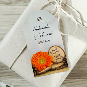 Etiqueta Para Presente As madeiras rústicas da margarida que Wedding o