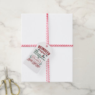 Etiqueta Para Presente As renas festivas expressam saudação de Papai Noel