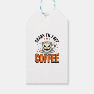 Etiqueta Para Presente Assustador Até Café Camisa Vintage de Café de Hall