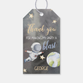 Etiqueta Para Presente Astronauta Espacial Astronauta Aniversário Obrigad