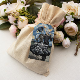 Etiqueta Para Presente Até a Morte Esqueleto Van Gogh Casamento Obrigado