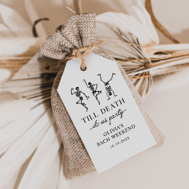 Etiqueta Para Presente Até que a Morte nos Separe Fim de Semana de Desped