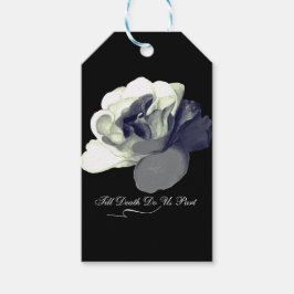 Etiqueta Para Presente Até que a Morte nos Separe Rosa Gótica Casamento 