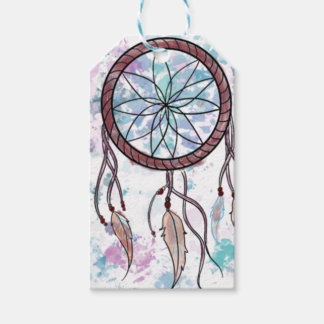 Etiqueta Para Presente Atrapasueños pegatina (Frente)