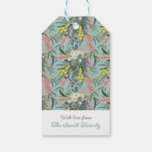 Etiqueta Para Presente Aussie Native Bush Blooms Summer Blue