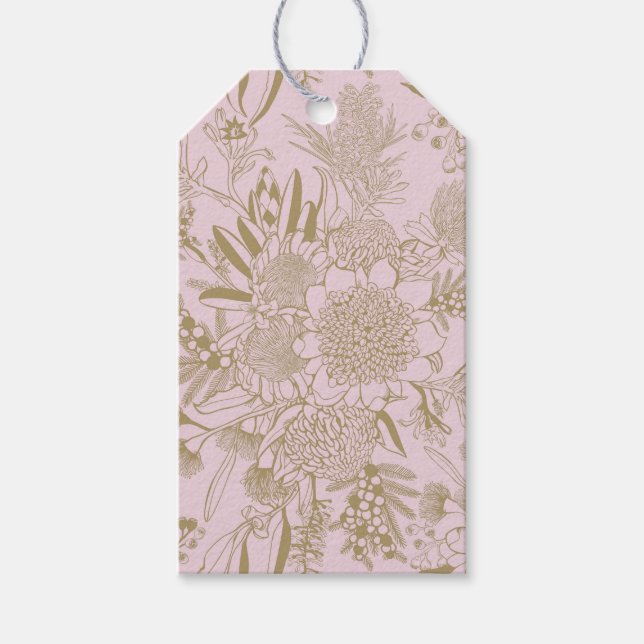 Etiqueta Para Presente Australian Summer Bush Blooms (Frente)