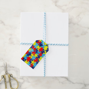 Etiqueta Para Presente Autismo Awareness Quebra-cabeça por Shirley Taylo