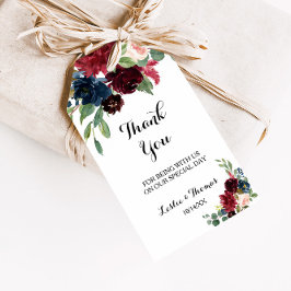 Etiqueta Para Presente Autumn Russe Dazzling Burgundy Obrigado