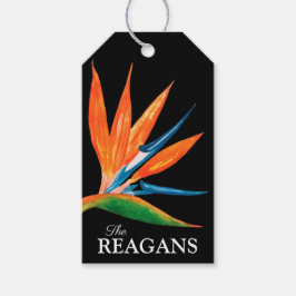 Etiqueta Para Presente Ave de Aquarela do Paraíso Personalizado Bag