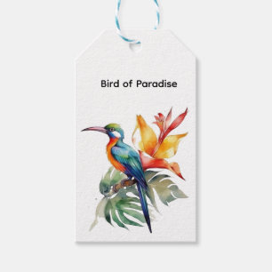 Etiqueta Para Presente Ave do Paraíso, personalizável