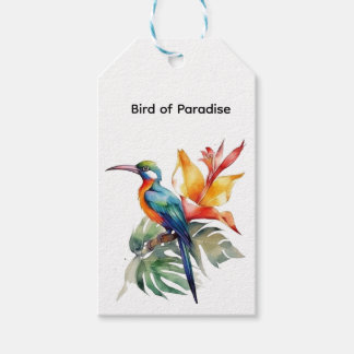 Etiqueta Para Presente Ave do Paraíso, personalizável