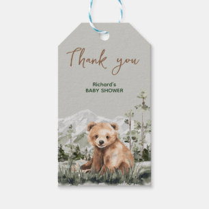 Etiqueta Para Presente Aventura aguarda chá de fraldas bonito de urso flo
