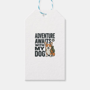 Etiqueta Para Presente Aventura Aguarda Com Meu Design de Caminhada Vinta