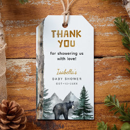 Etiqueta Para Presente Aventura Começa | Chá de Bebê Floresta Urso