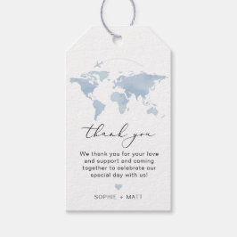 Etiqueta Para Presente Aventura Viagem do Mapa Azul CARMEN - Obrigado