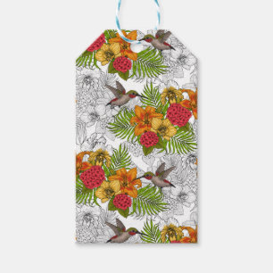 Etiqueta Para Presente Aves e buquês tropicais