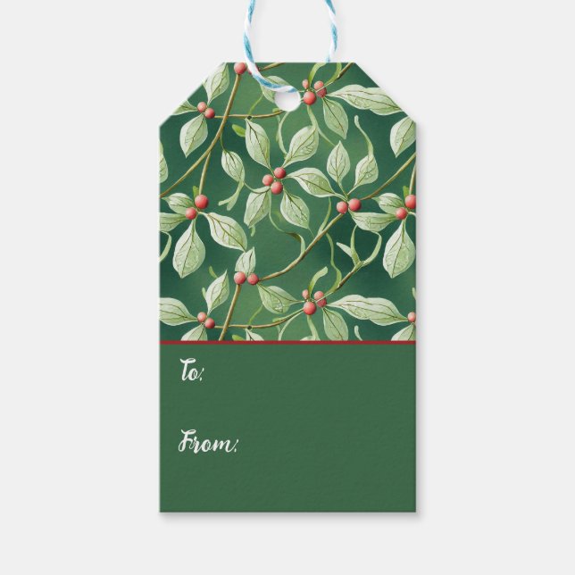 Etiqueta Para Presente Azevinho de Natal  (Frente)