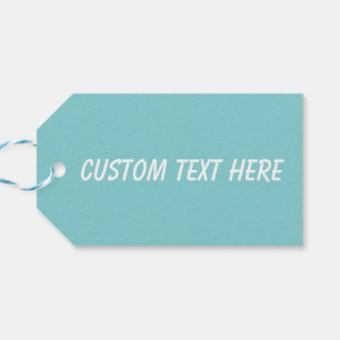 Etiqueta Para Presente Azul Aqua Splash de cor sólida