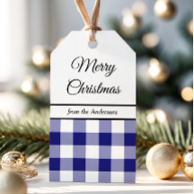 Azul Clássico Xadrez Feliz Natal