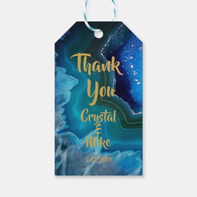 Etiqueta Para Presente Azul Cristal (Frente)