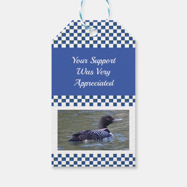 Etiqueta Para Presente Azul e Branco (Verso)