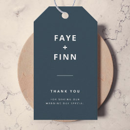 Etiqueta Para Presente Azul-escuro | Casamento minimalista escandinavo