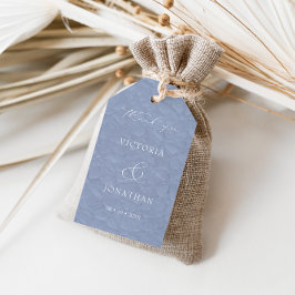 Etiqueta Para Presente Azul Floral Casamento Obrigado