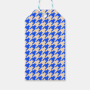Etiqueta Para Presente Azul Houndstooth de China