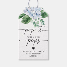 Etiqueta Para Presente Azul Hydrangea Estoura Quando Ela Estoura Favor Et