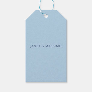 Etiqueta Para Presente Azul pastel personalizado minimalista nome persona