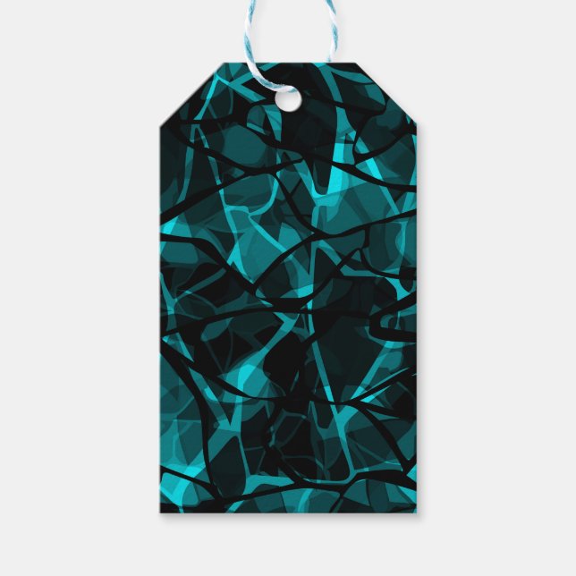 Etiqueta Para Presente Azul preto (Frente)