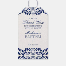 Etiqueta Para Presente Azulejo Talavera Azul Favors de Batismo Festa Espa