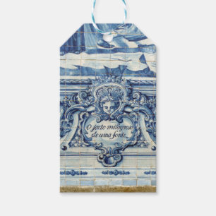 Etiqueta Para Presente Azulejos azuis de Portugal