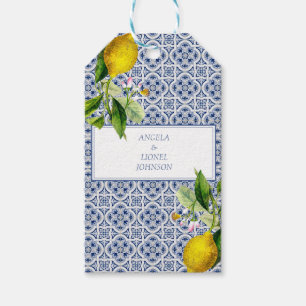 Etiqueta Para Presente Azulejos de Limão da Costa Amalfi Itália Nomes Per
