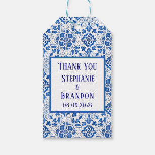 Etiqueta Para Presente Azulejos Portugueses Casamento Azul Mediterrâneo