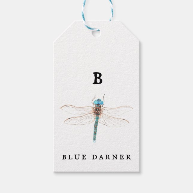Etiqueta Para Presente "B" Blue Darner (Frente)