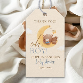 Etiqueta Para Presente Baby Bear on the Way! Boy Baby Shower