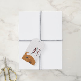 Etiqueta Para Presente Baby Boy Dog Maroon