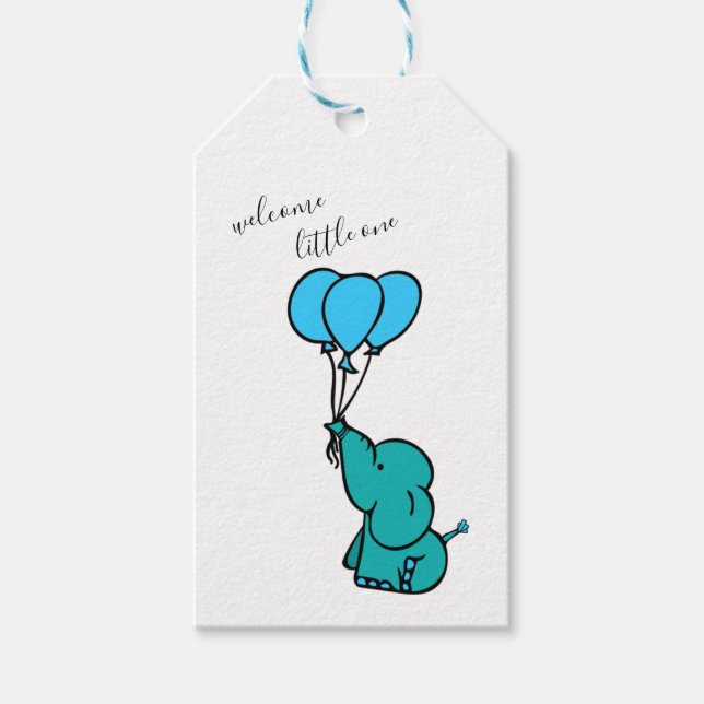 Etiqueta Para Presente Baby Elephant (Frente)