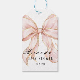Etiqueta Para Presente Baby Girl Pink Bow Baby Shower