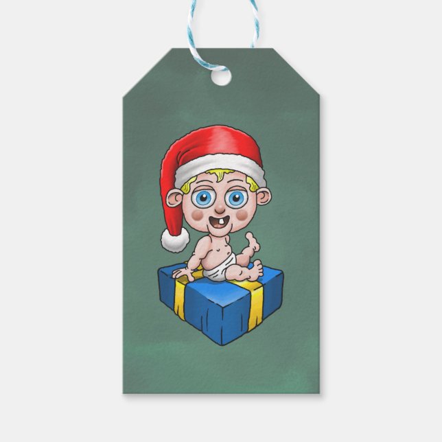 Etiqueta Para Presente Baby Santa Claus (Frente)