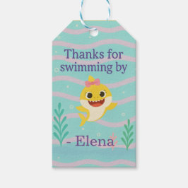 Etiqueta Para Presente Baby Shark Themed Favor Tags