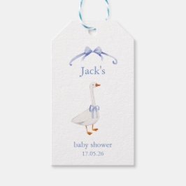 Etiqueta Para Presente Baby shower goose blue