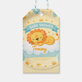 Etiqueta Para Presente Baby Shower Lion custom name – Cute Safari Jungle