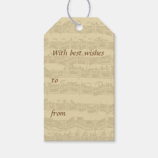 Etiqueta Para Presente Bach Music Manuscript All Occasion