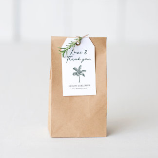 Etiqueta Para Presente Bachelorette Colorable Palm Tree