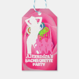 Etiqueta Para Presente Bachelorette personalizado de garotas de festa ros