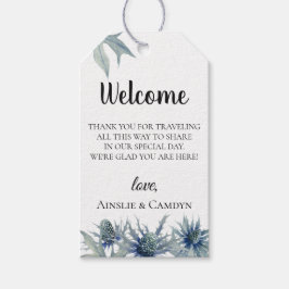 Etiqueta Para Presente Bag de Boas-vindas do Casamento de Tistos Azul